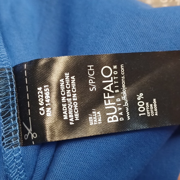 Buffalo David Bitton "Dazzling Blue" Darcy Rocker Boyfriend T-Shirt NEW- Sz. Sm - Picture 5 of 6